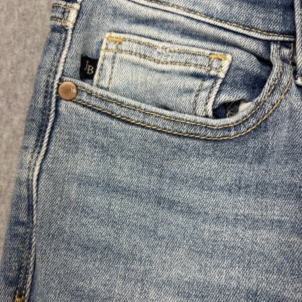 Judy Blue Skinny Fit Jeans Sz 7/28 Destroyed Light Wash Stretch Raw Hem Punk Fun - Picture 5 of 12